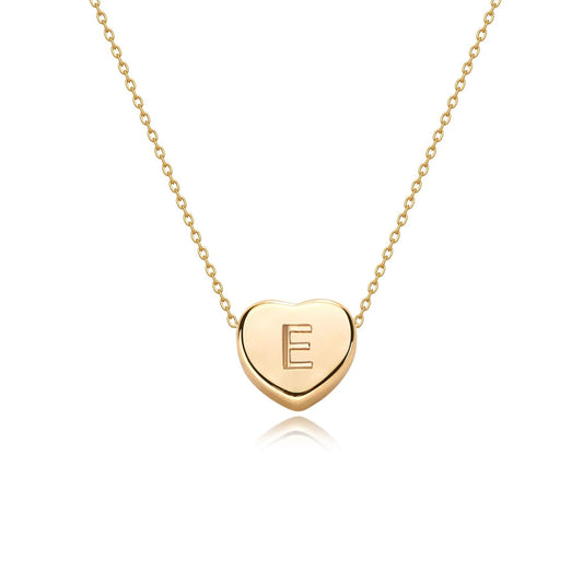 Tiny Gold Initial Necklace-14K Gold Plated